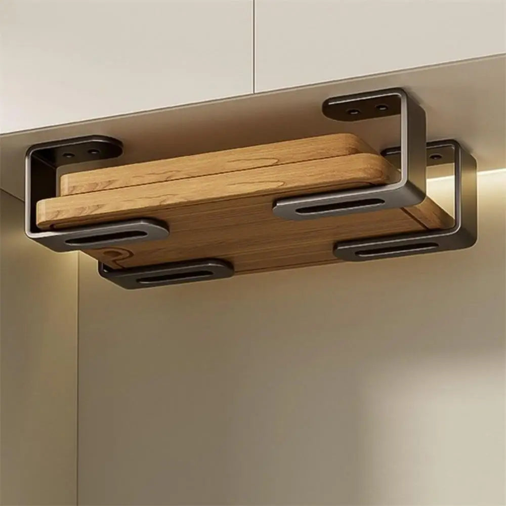 Ensemble de 2 pièces – étagère murale multifonctionnelle en acier inoxydable pour cuisine et salle de bain, idéale pour organiser planches à découper, couvercles de casseroles et éponges d'évier.