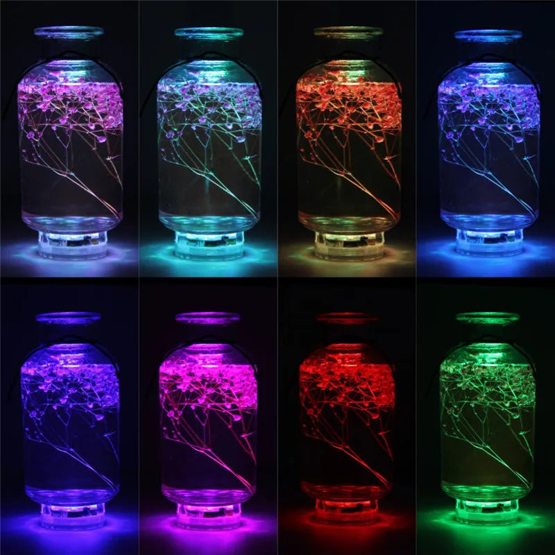 Lampe LED submersible 16 couleurs avec 10 LED – éclairage RGB avec télécommande, pour piscine, décoration sous-marine, fêtes du Nouvel An, jardin, vase et aquarium.